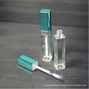 Flat Square Shaped Cosmetic Lip Gloss Container
